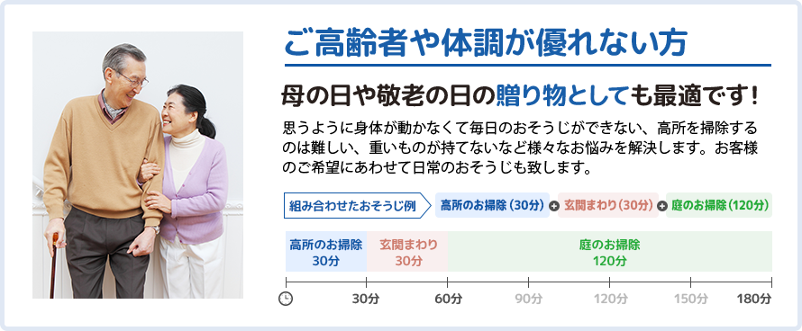 ご高齢者や体調が優れない方 ご高齢者や体調が優れない方
